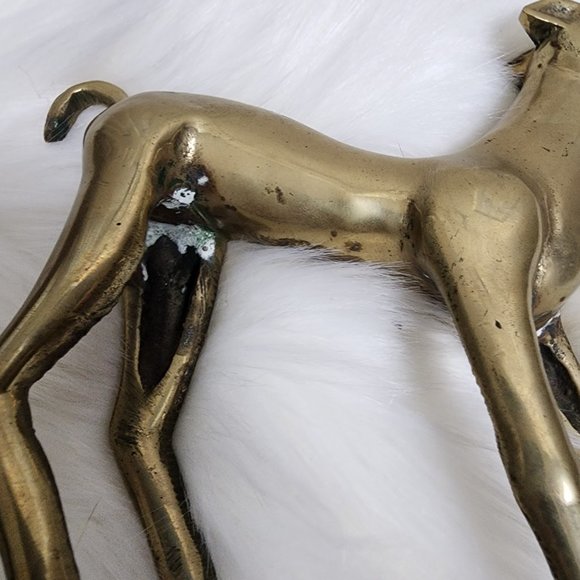 Vintage Solid Brass Mid Century Great Dane - Picture 5 of 6